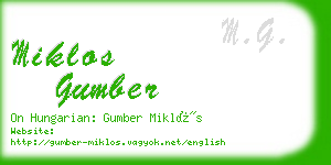 miklos gumber business card